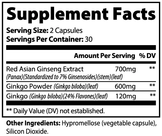 Ginkgo Biloba + Ginseng Viora Nutrition